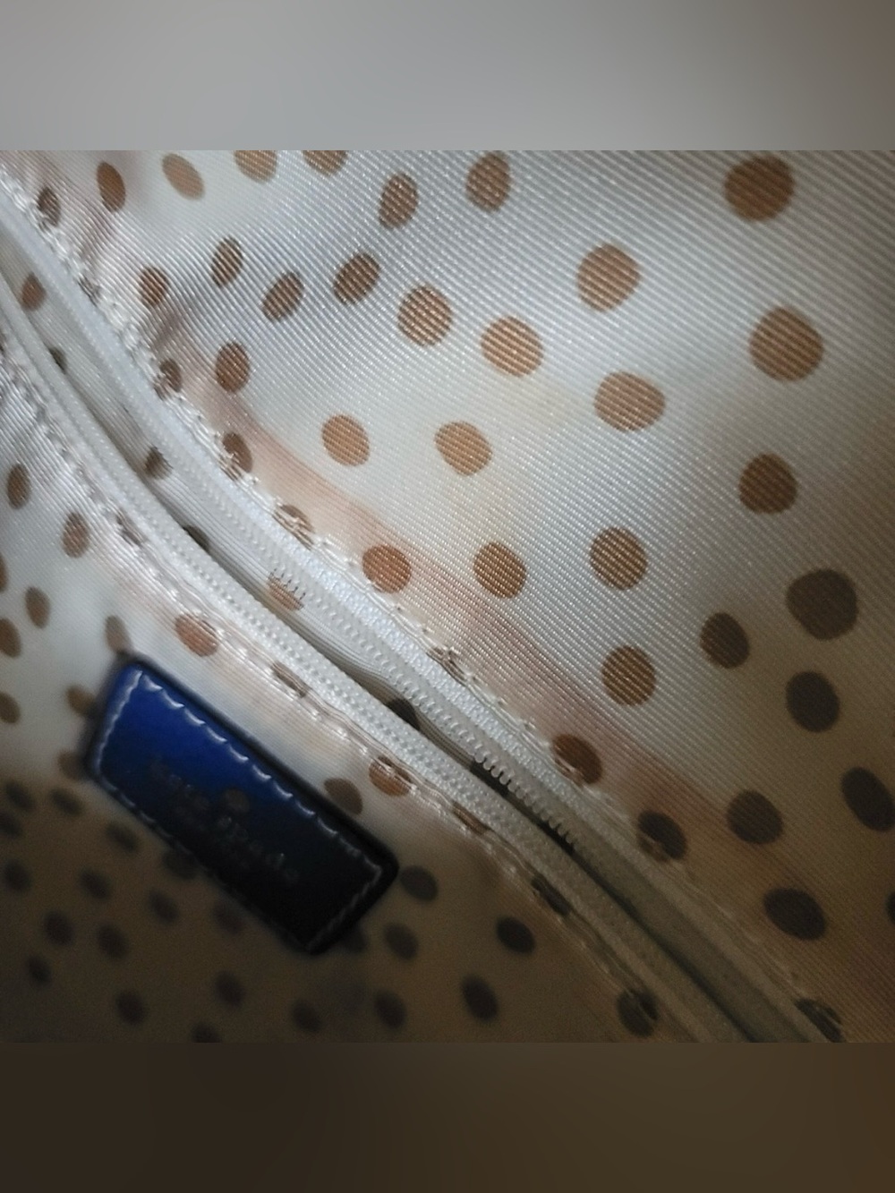 Kate Spade Wellesley Alessa Holiday Blue Leather Satchel Crossbody Bag - EUC - Picture 14 of 15